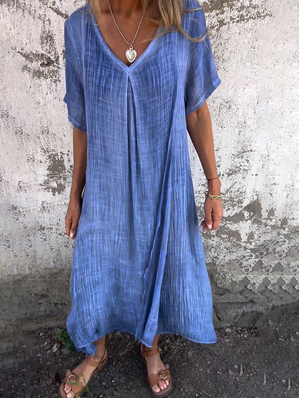 Relaxed V-Neck Dress