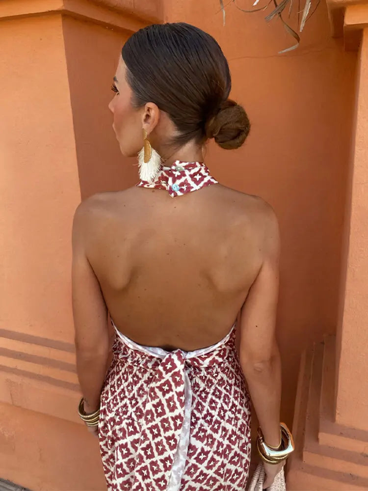 Mickay - Elegant Midi Dress with Cut-Out Shoulders