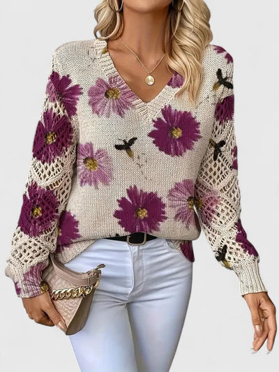 Alma | Elegant Sweater with Floral Design