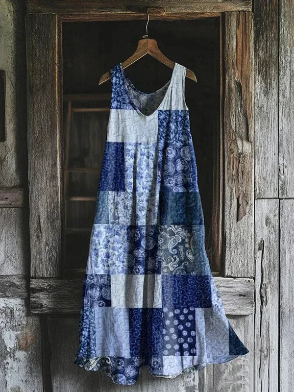 Guarantee – Blue Patchwork Dress