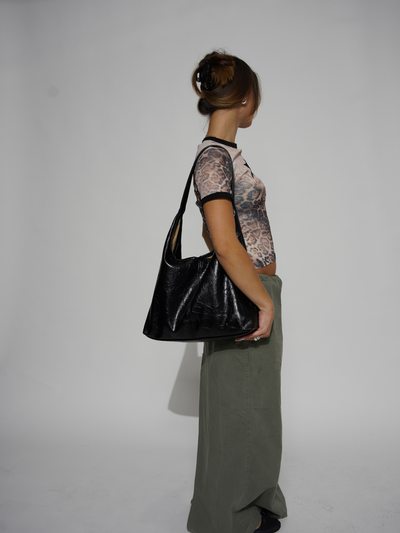 Jytte | Chic Black Hobo Bag