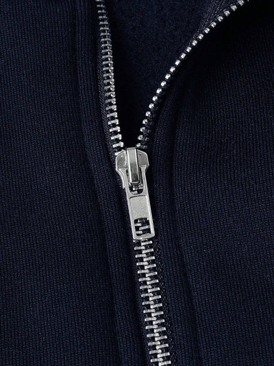 Zip-up with half zipper