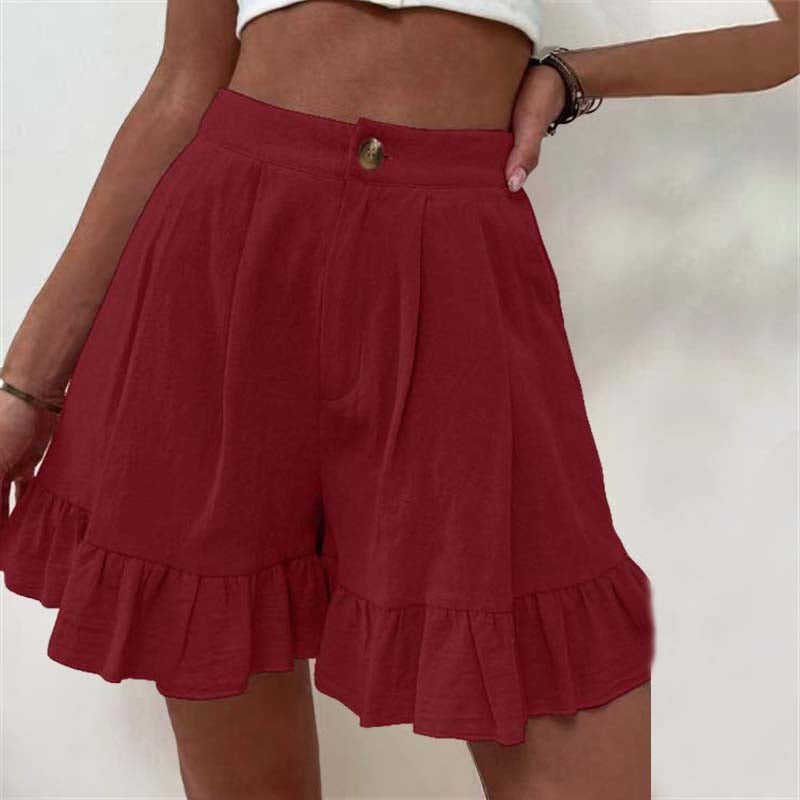 Kissha™ - Wide Shorts with Ruffle Edges