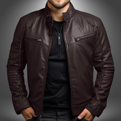 Varenzo | Men's Handcrafted Leather Jacket