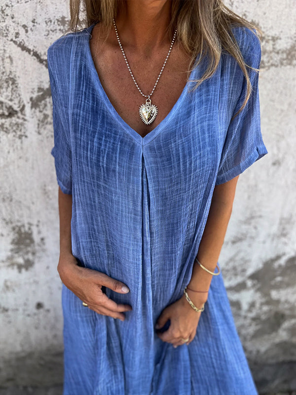 Relaxed V-Neck Dress