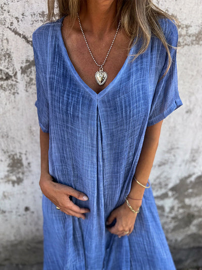 Relaxed V-Neck Dress