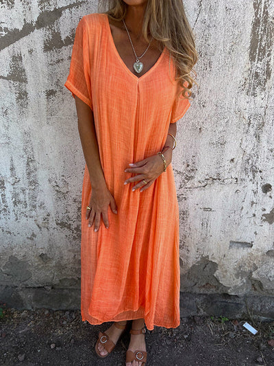 Relaxed V-Neck Dress