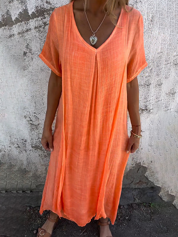 Relaxed V-Neck Dress