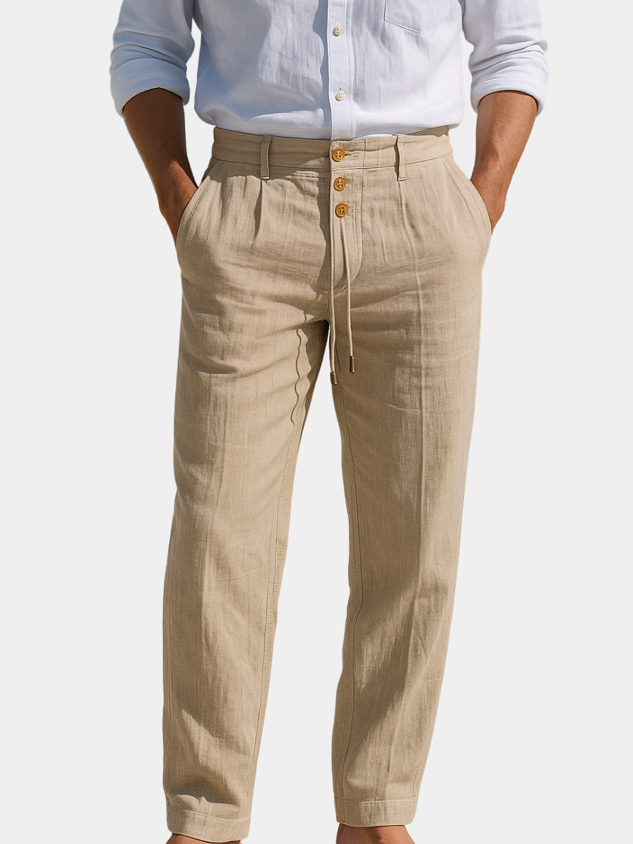MATTEO | LIGHTWEIGHT LINEN SUMMER PANTS