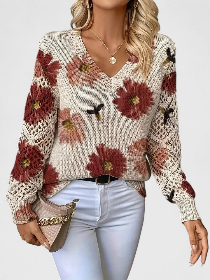 Alma | Elegant Sweater with Floral Design