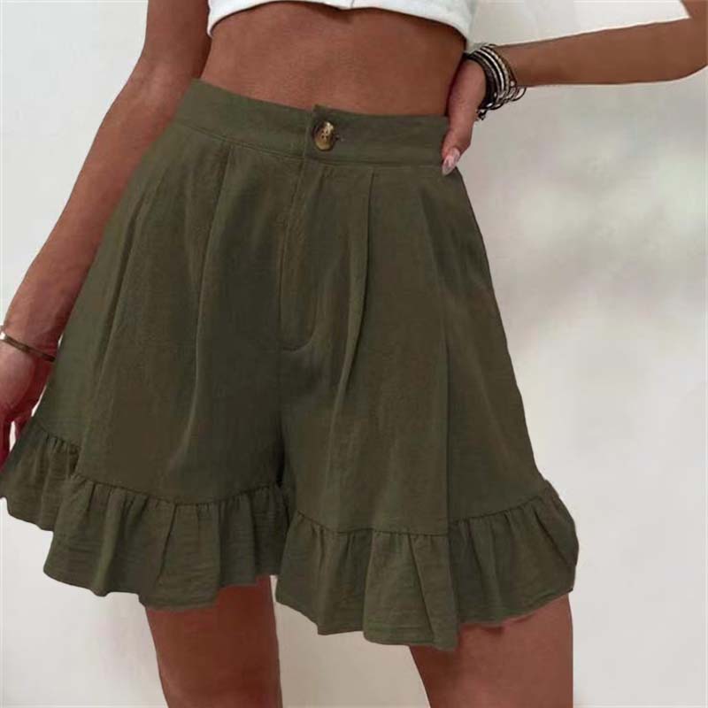 Kissha™ - Wide Shorts with Ruffle Edges
