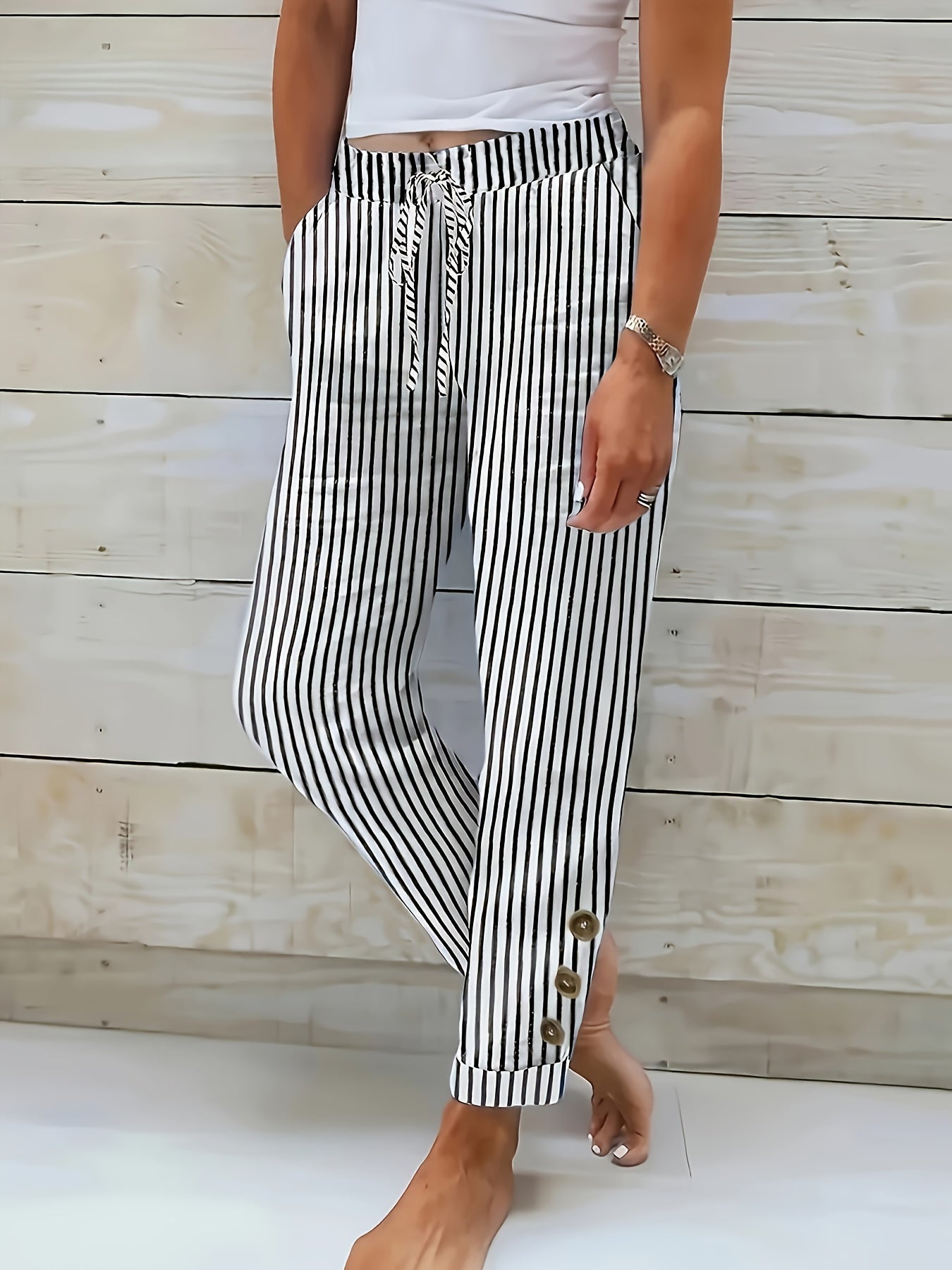 Raquelle™ - Striped Casual Pants