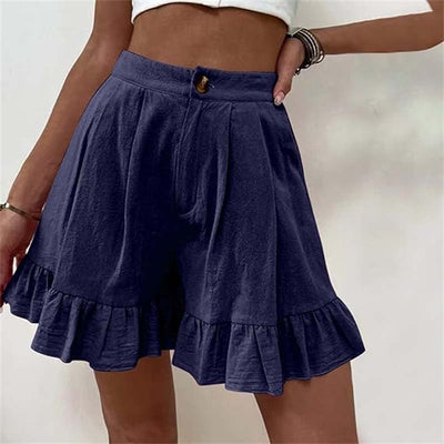 Kissha™ - Wide Shorts with Ruffle Edges