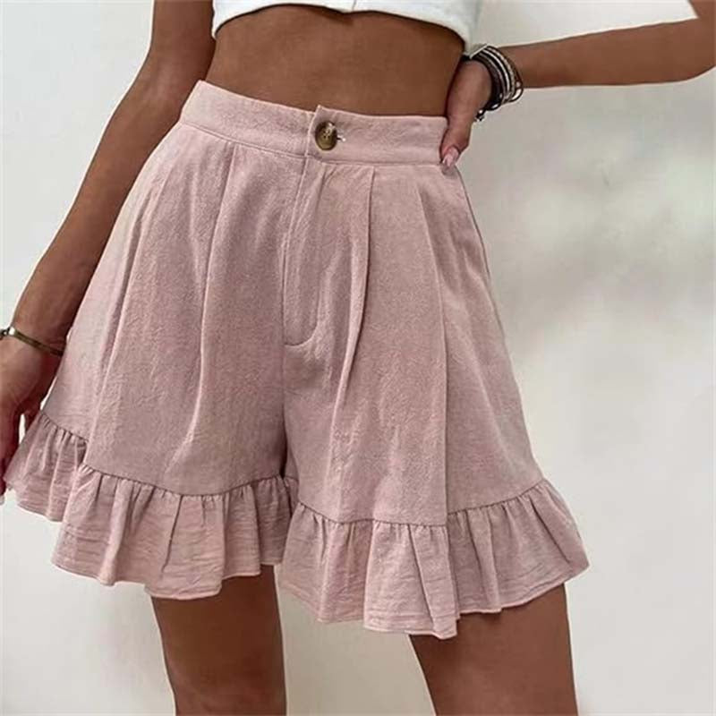 Kissha™ - Wide Shorts with Ruffle Edges
