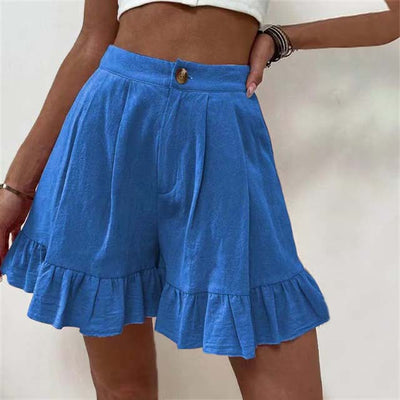 Kissha™ - Wide Shorts with Ruffle Edges