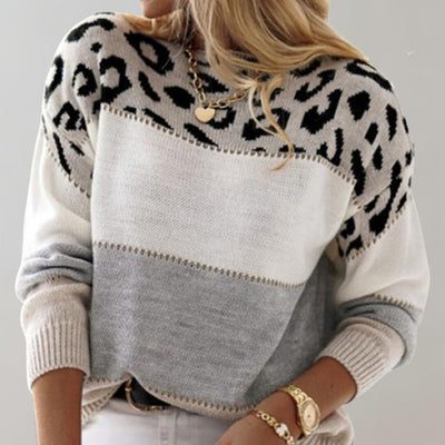 Cheyenne | Casual Sweater with Leopard Print