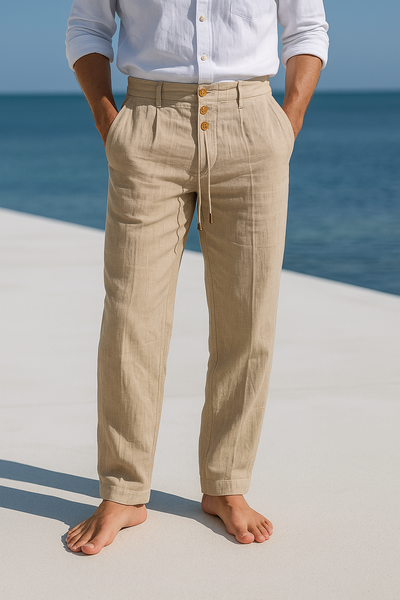 MATTEO | LIGHTWEIGHT LINEN SUMMER PANTS