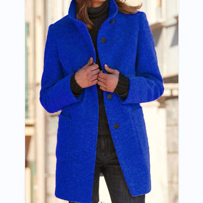 Sofia™ | Elegant Long Coat with Buttons