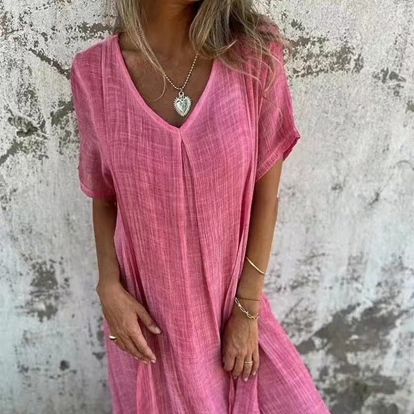 Relaxed V-Neck Dress