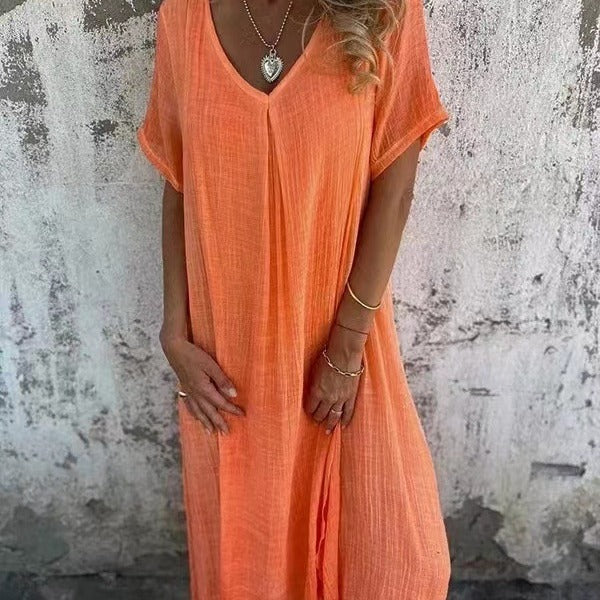 Relaxed V-Neck Dress
