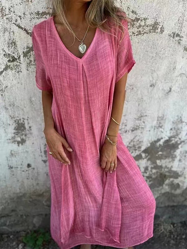 Relaxed V-Neck Dress