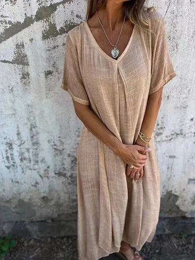 Relaxed V-Neck Dress