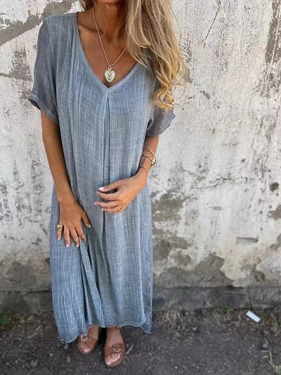 Relaxed V-Neck Dress