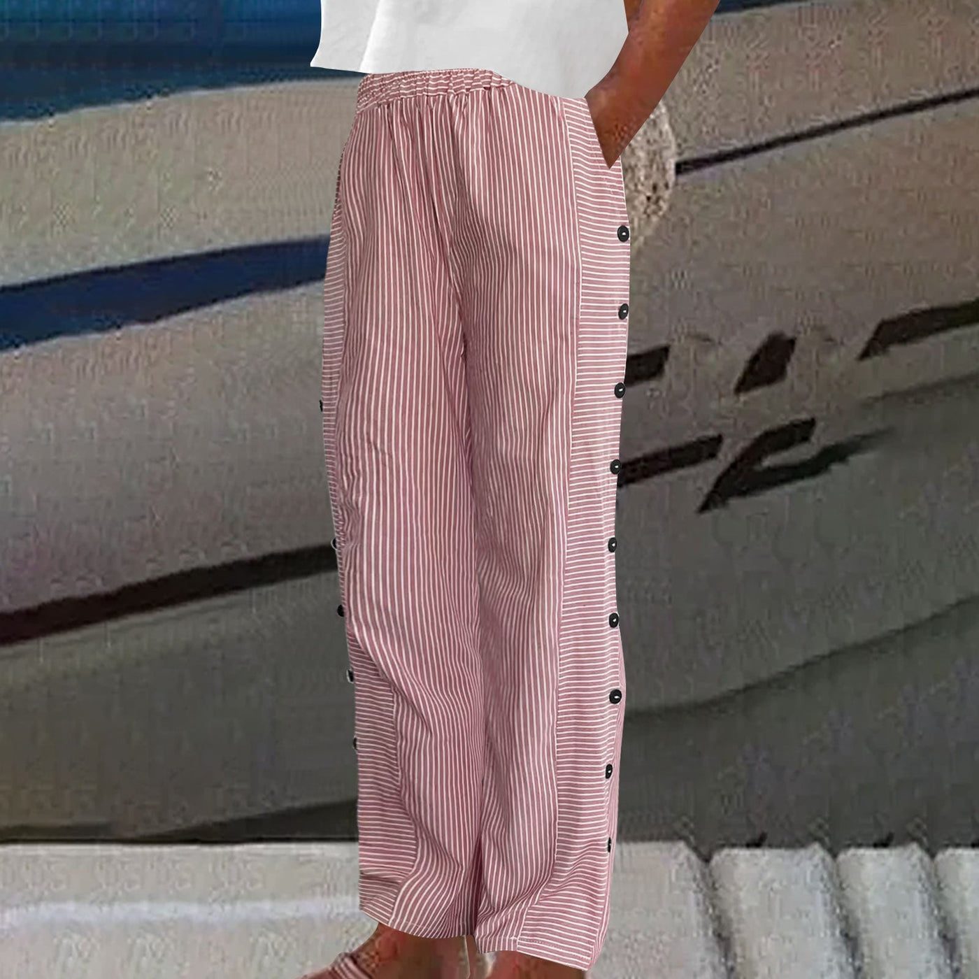 Sera™ - Drawstring and Button Pants