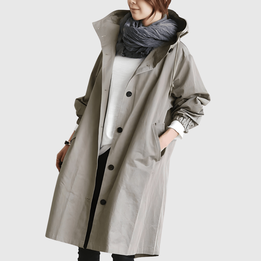 Sofia™ | Oversized Hooded Coat with Buttons