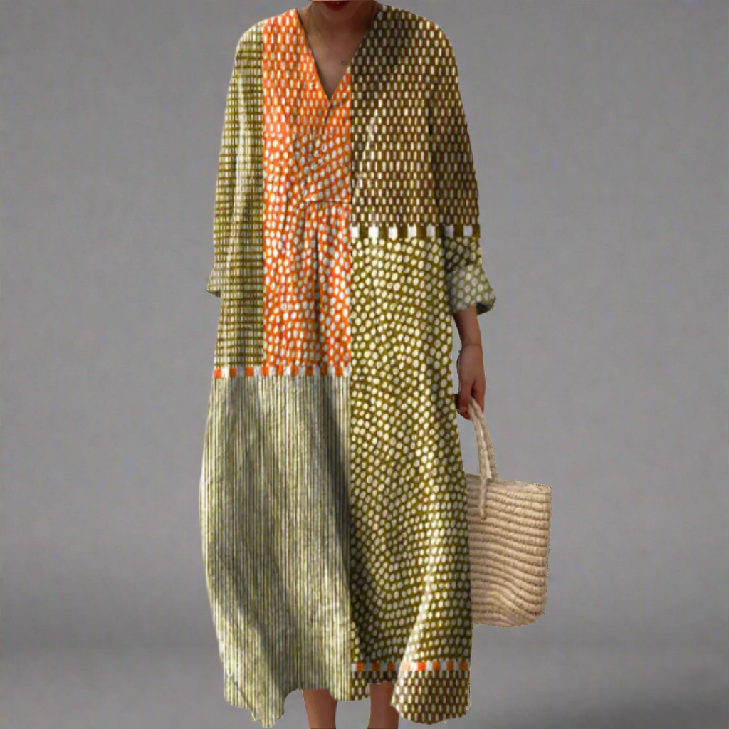 Gia™ | Elegant Dress with Geometric Patterns