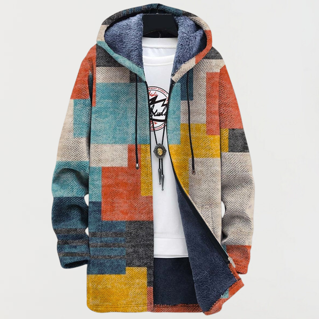 Cleo | Geometric Color Block Hoodie