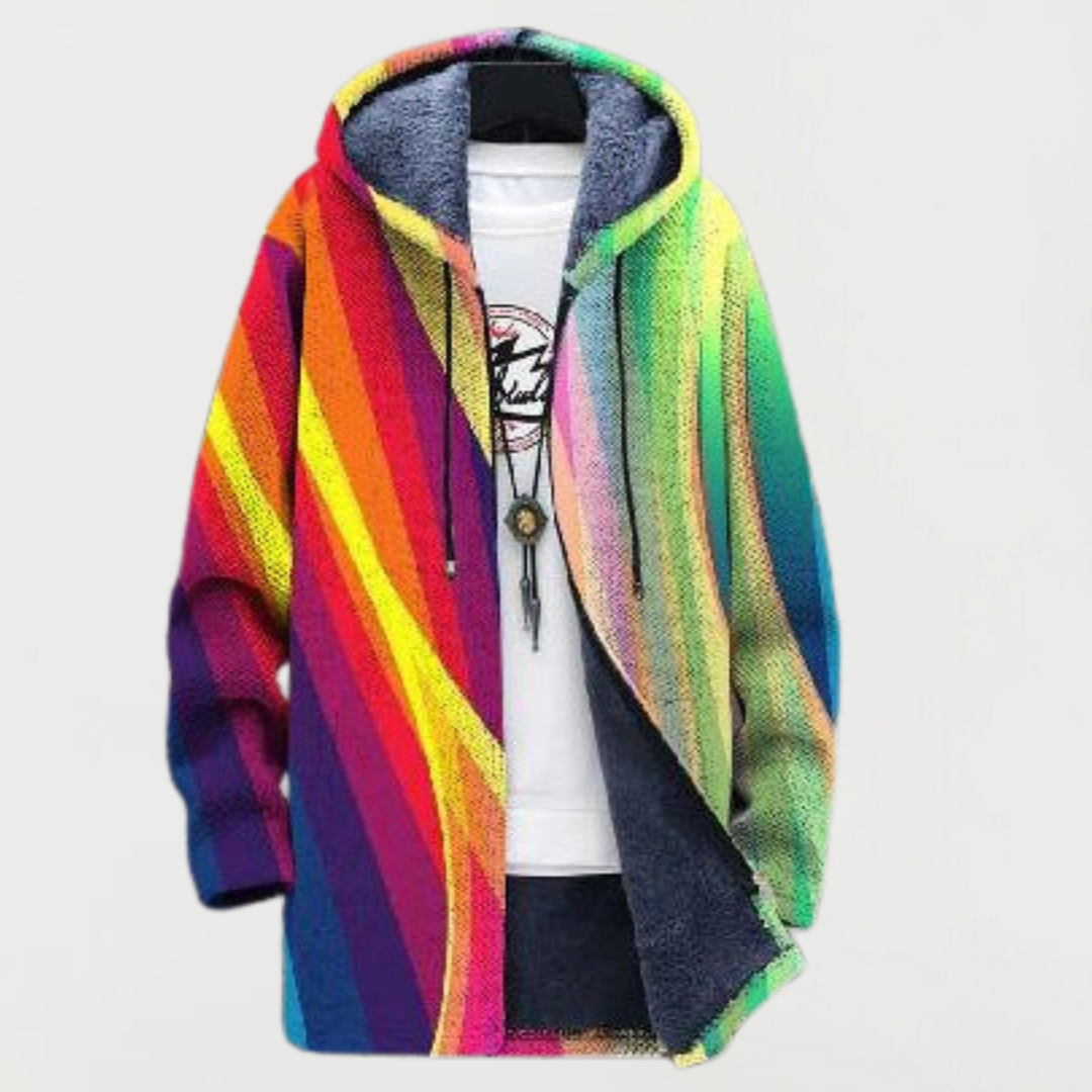 Iris | Rainbow Striped Hoodie