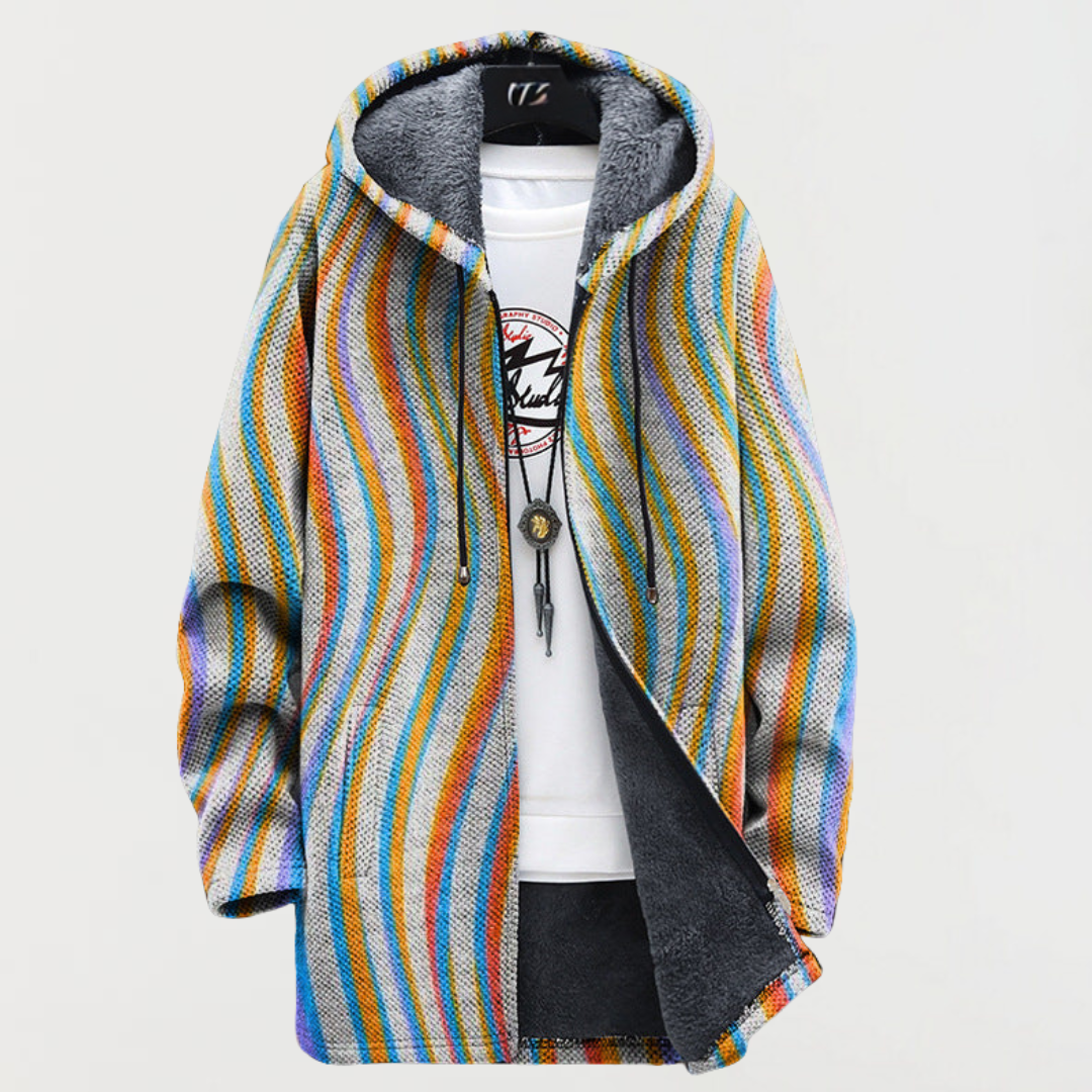 Maya | Spiral Striped Hoodie