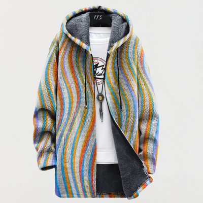 Maya | Spiral Striped Hoodie