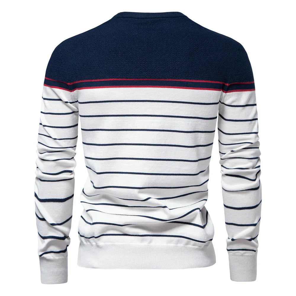 Men's Sweater with Stripe Design