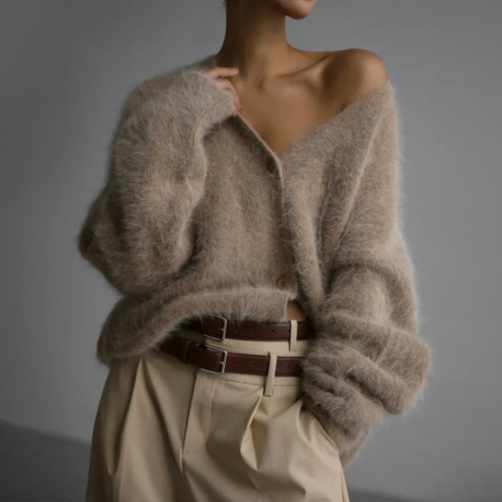 Serena | Stylish fur cardigan
