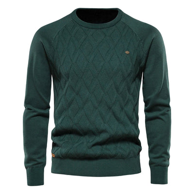 Men's Sweater with Check Design