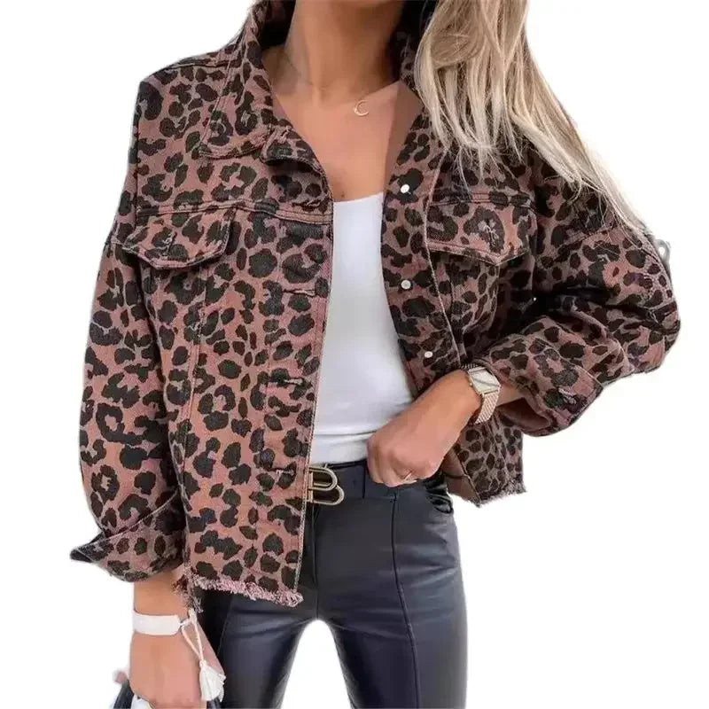 Vanessa™ | Leopard Denim Jacket