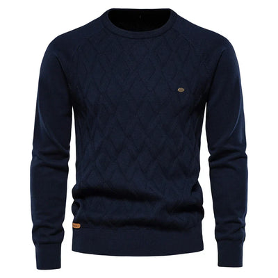 Men's Sweater with Check Design