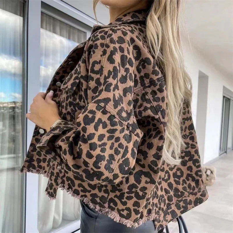 Vanessa™ | Leopard Denim Jacket