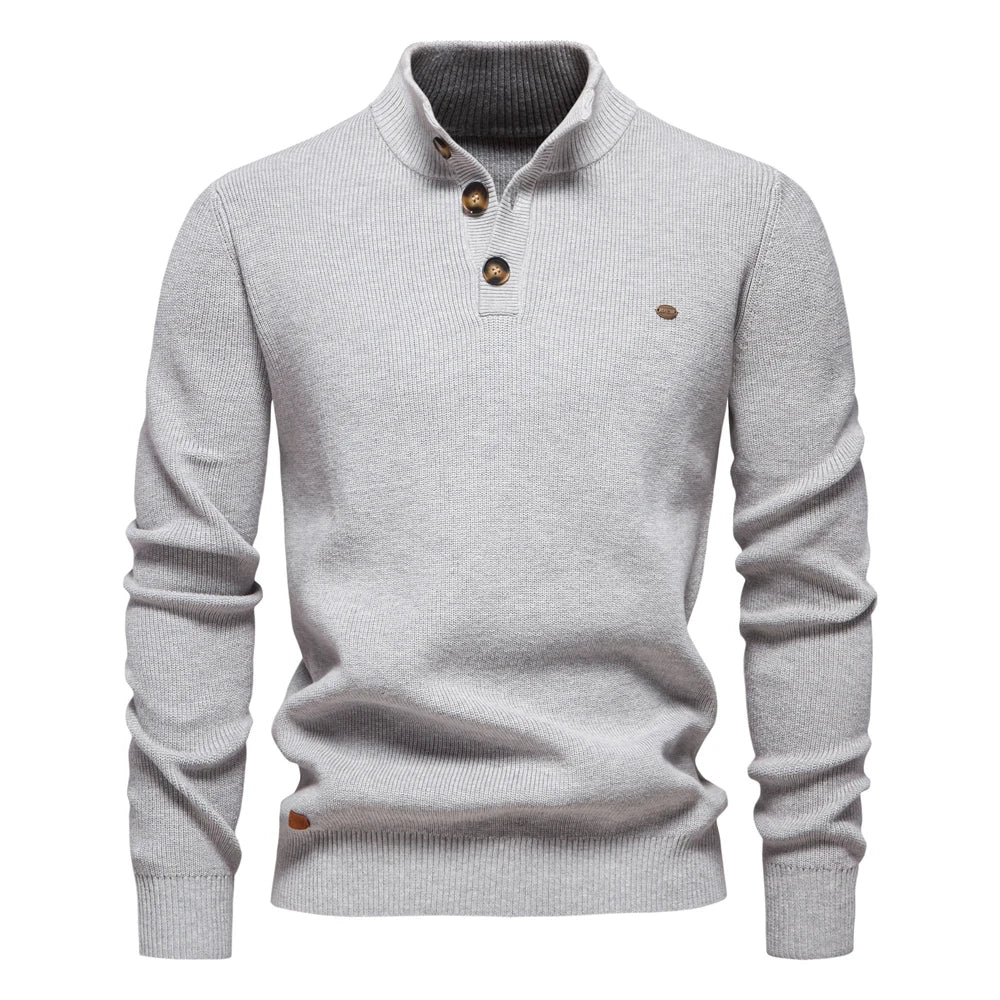 Men's Button-Detail Sweater