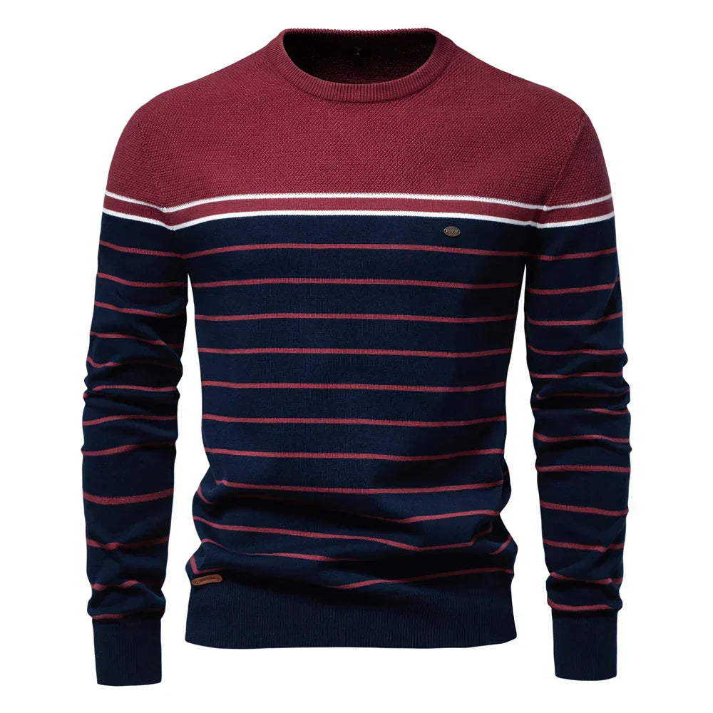 Striped Pattern Men's Sweater