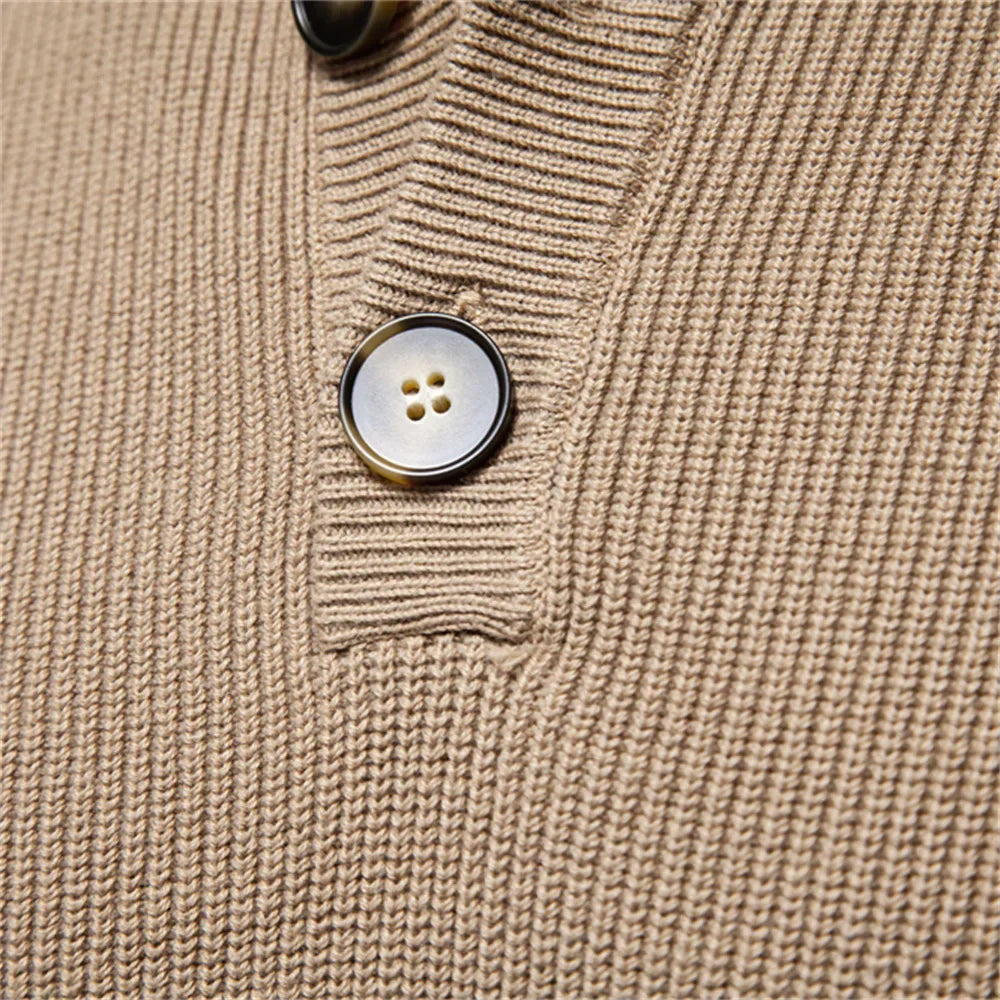 Men's Button-Detail Sweater
