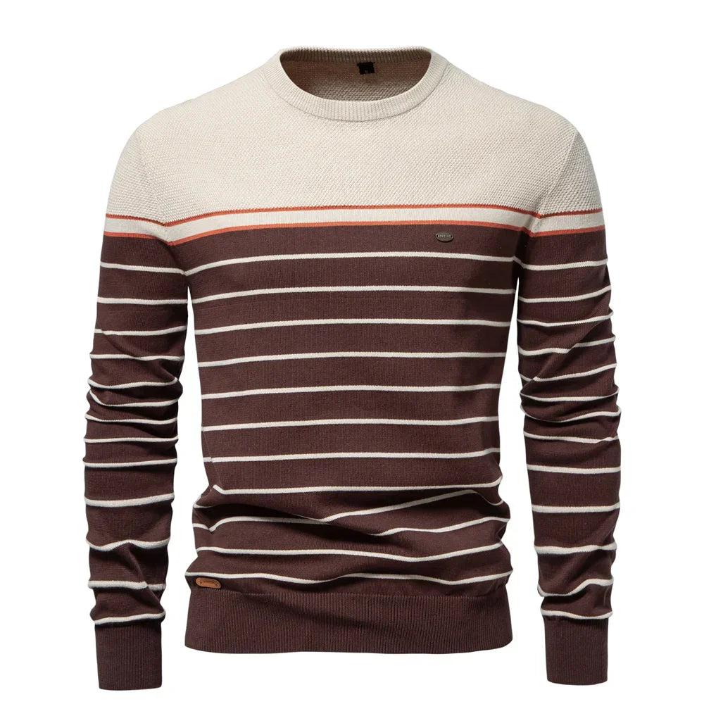 Striped Pattern Men's Sweater