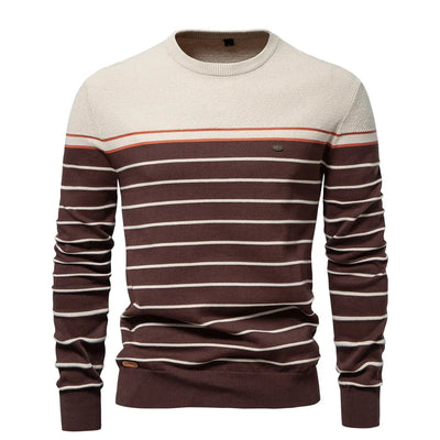 Men's Sweater with Stripe Design