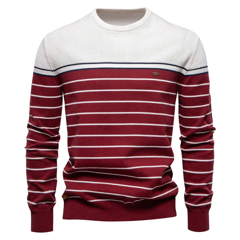 Striped Pattern Men's Sweater