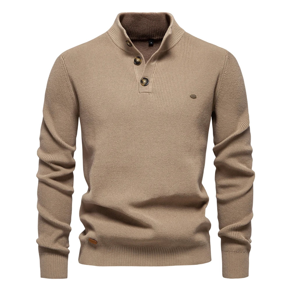 Men's Button-Detail Sweater