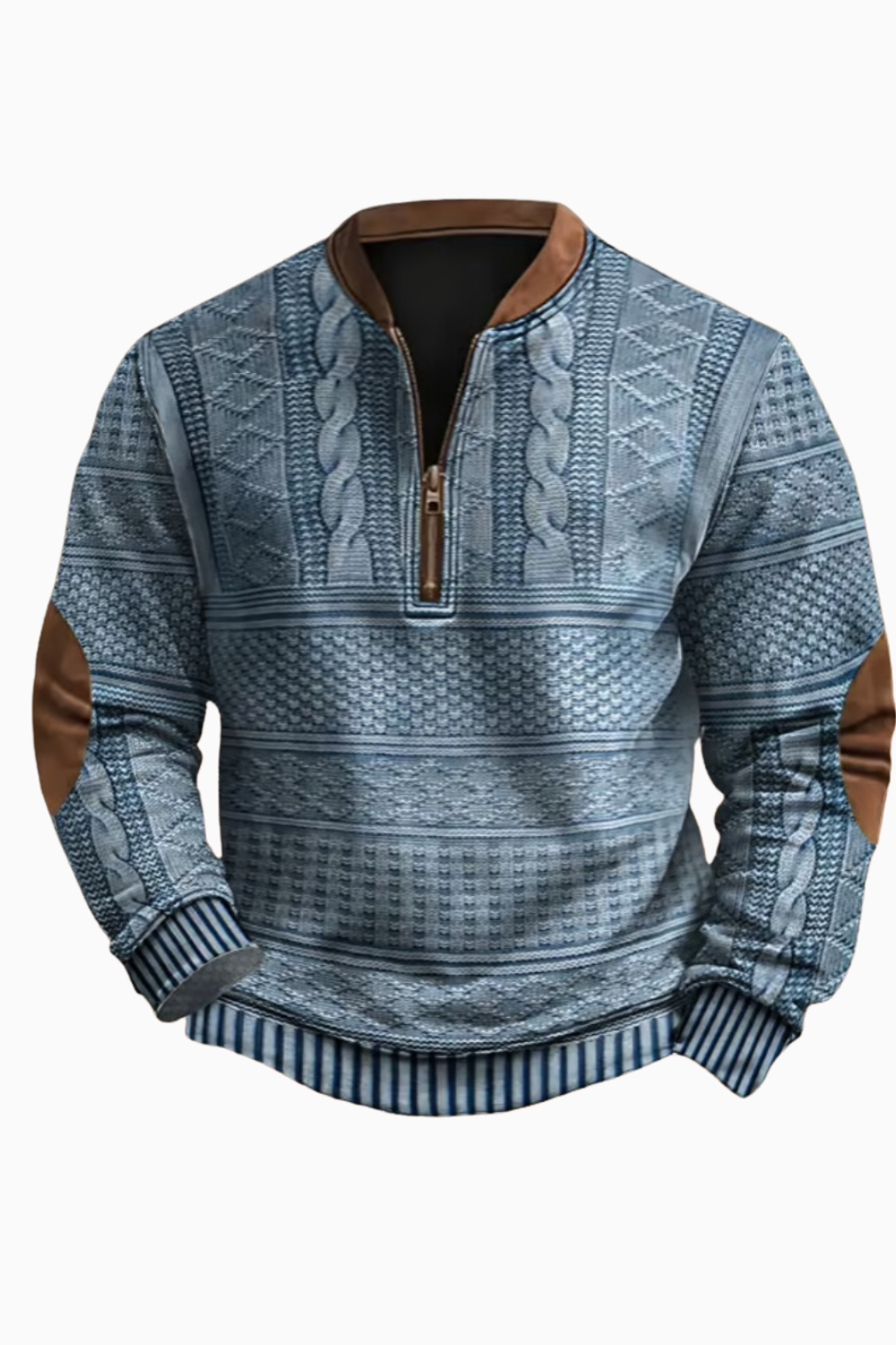 Nolan | Brooklyn Printed Sweater with Zip Detail