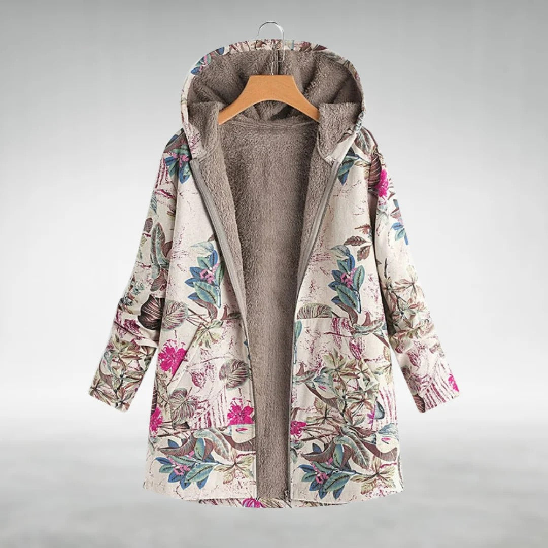 Fleural™ – Stylish Fleece Jacket in Floral Design