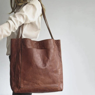 Rosa | Spacious Leather Tote Bag